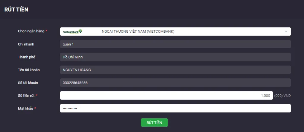 Rút tiền Vegas79