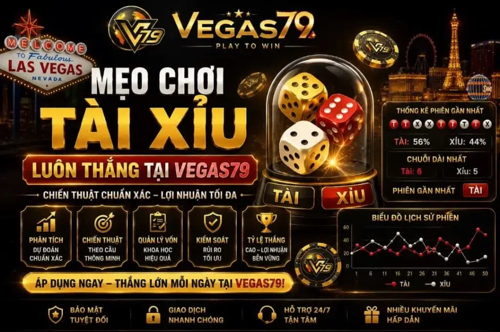 Mẹo chơi tài xỉu luôn thắng từ Vegas79