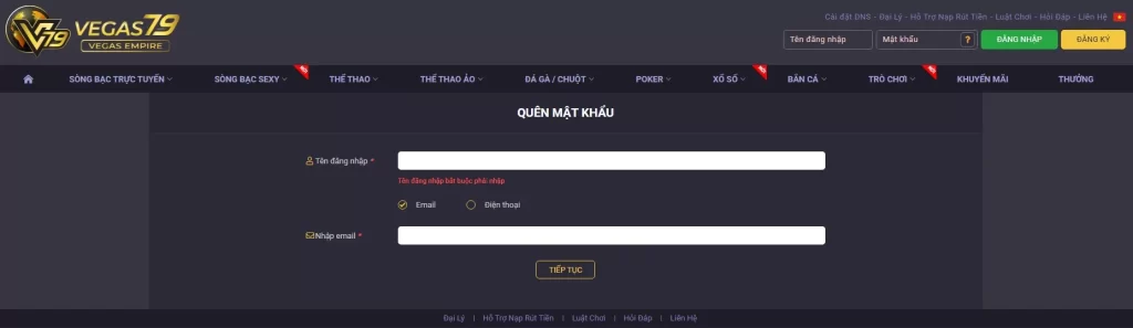 Quên mật khẩu